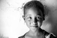 Portrait of a Nubian girl from heyssah island, Aswan, Egypt